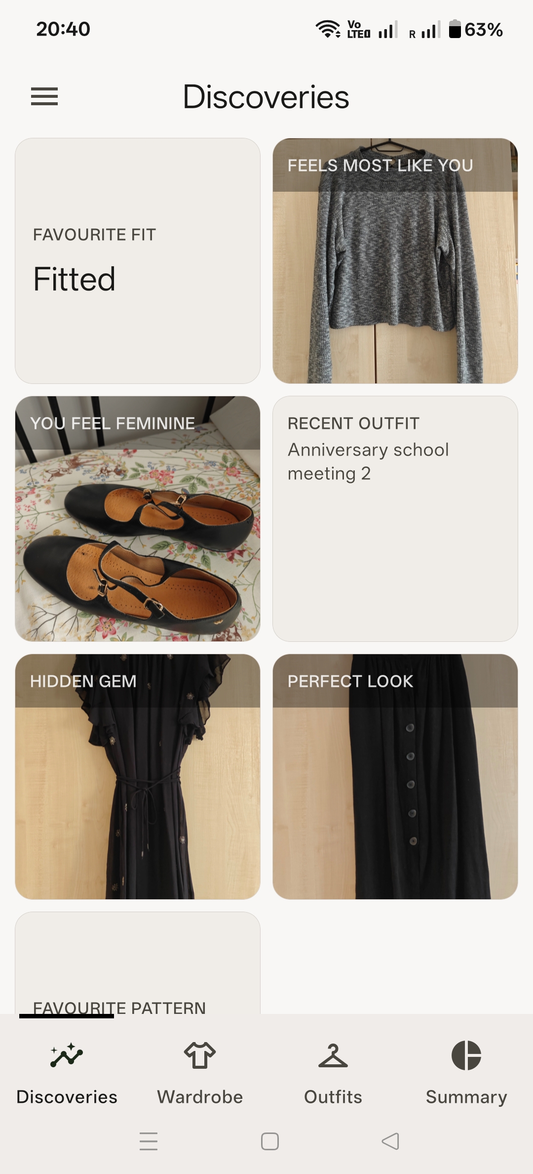 Discoveries — personalised style insights